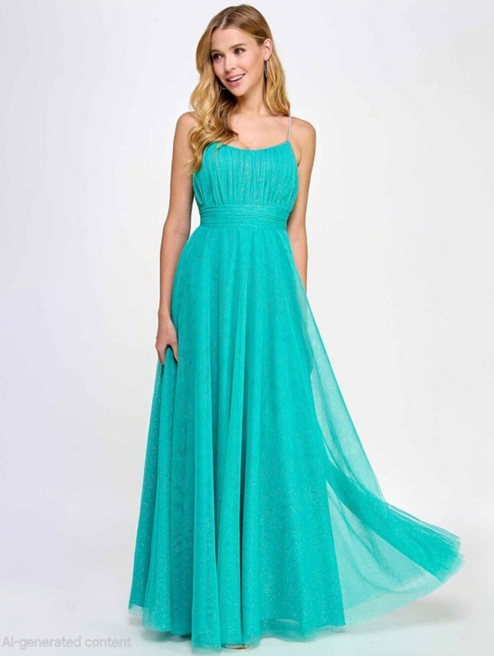 City Studio Juniors Teal Spaghetti Strap Maxi Dress